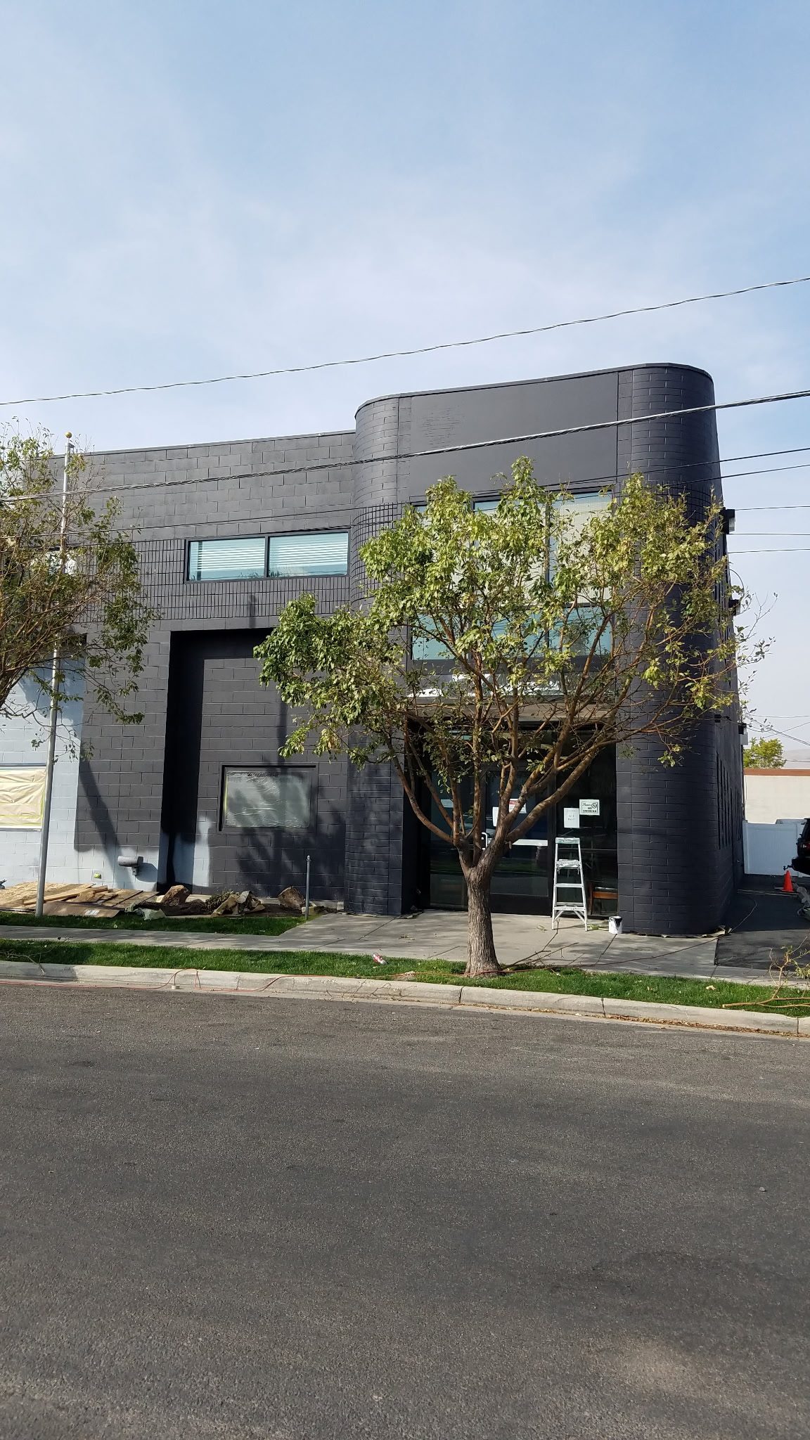 Dark modern commercial office interior painting in Utah